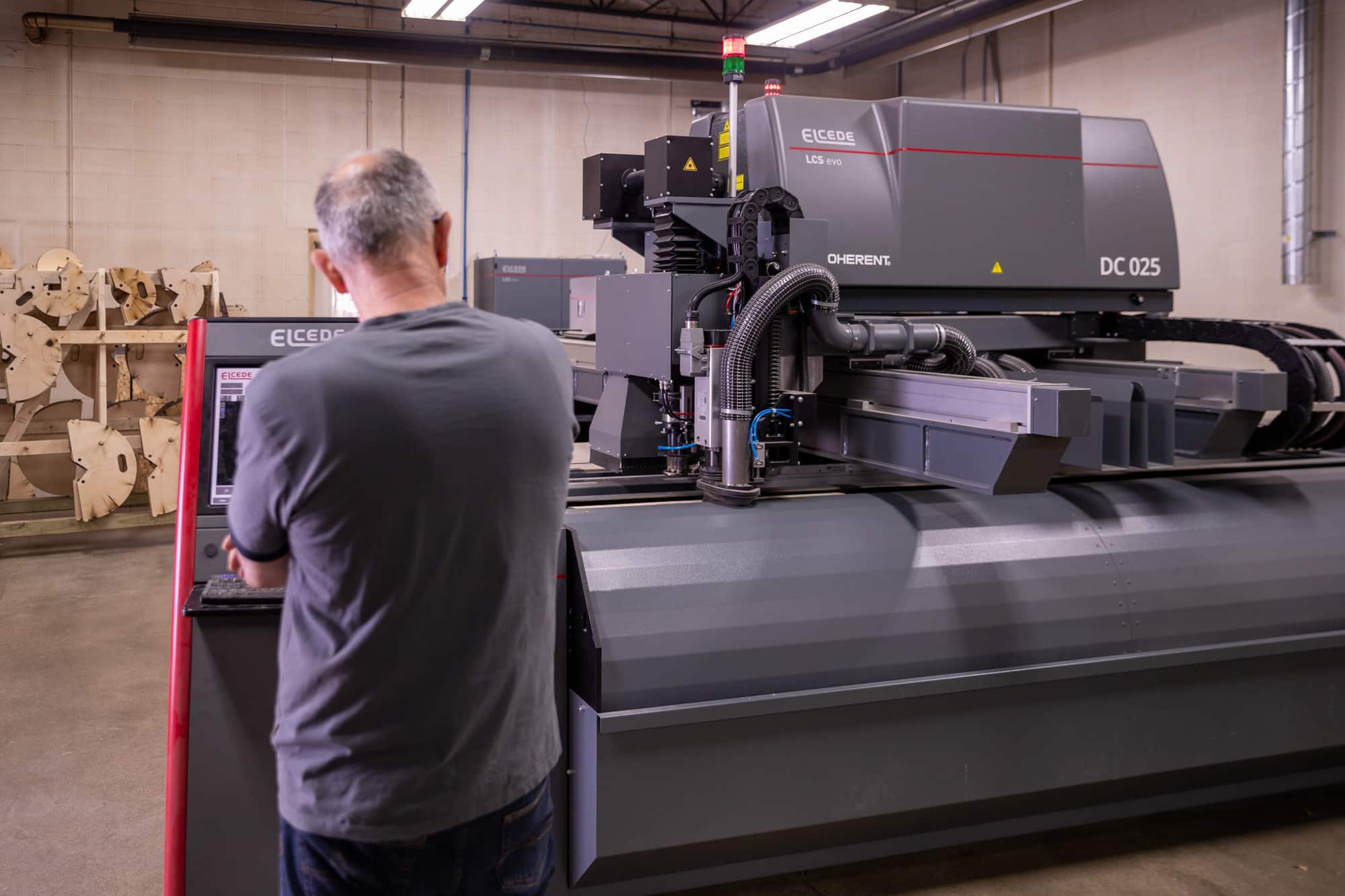 employee working a machine