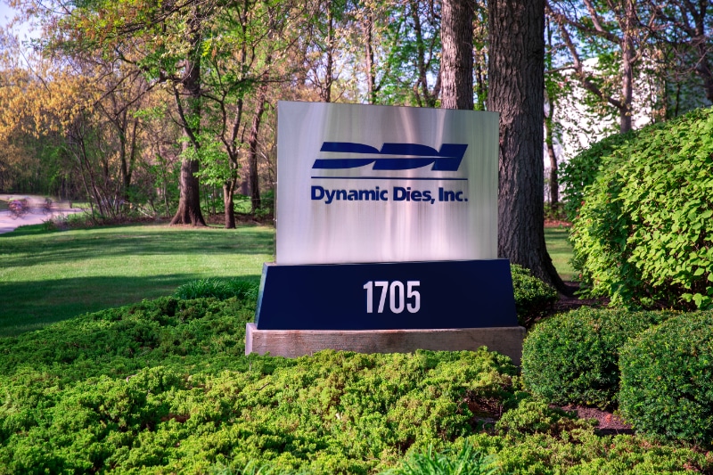 Dynamic Dies Incorporated sign