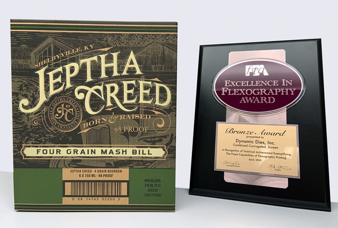 award winning box for Jeptha Creed Whiskey