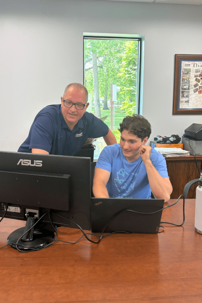 Pat Sullivan (left), President, and his son Kaiden Sullivan (right)